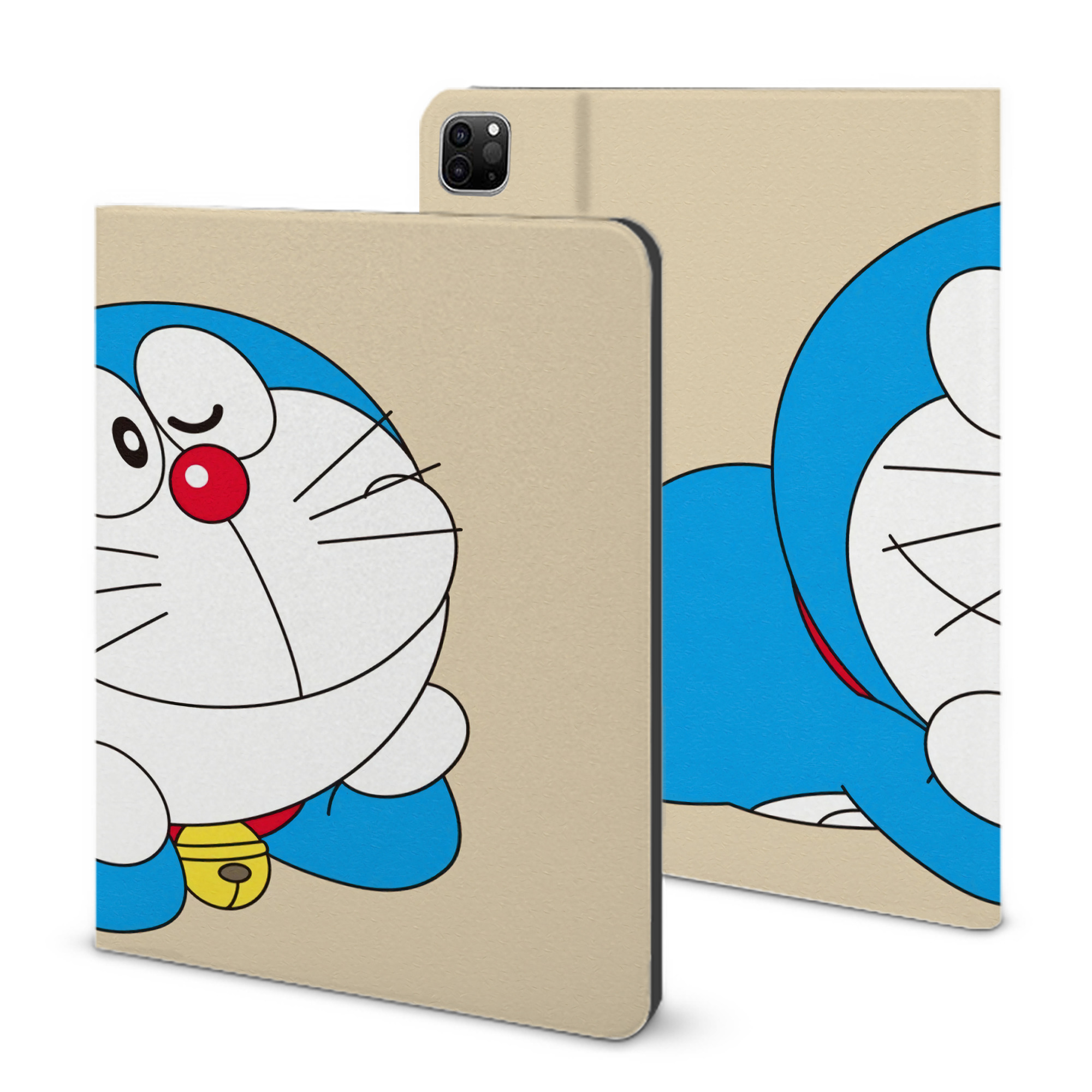 （画像用） ドラえもん Doraemon IPad ケース ブック型 PUレザー TPU 耐衝撃 軽量 薄型 ペン収納なし 全面保護 IPad 各モデル対応